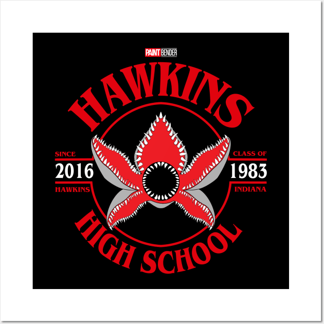 Hawkins High School Wall Art by ArtIzMuzikForTheEyez